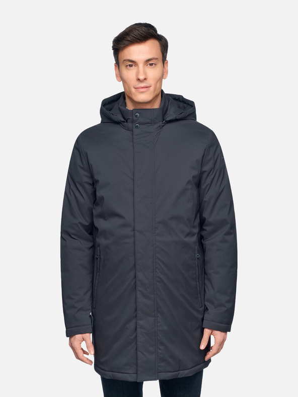 Geox Tmavě modrá pánská prešívaná bunda Geox Aurelio