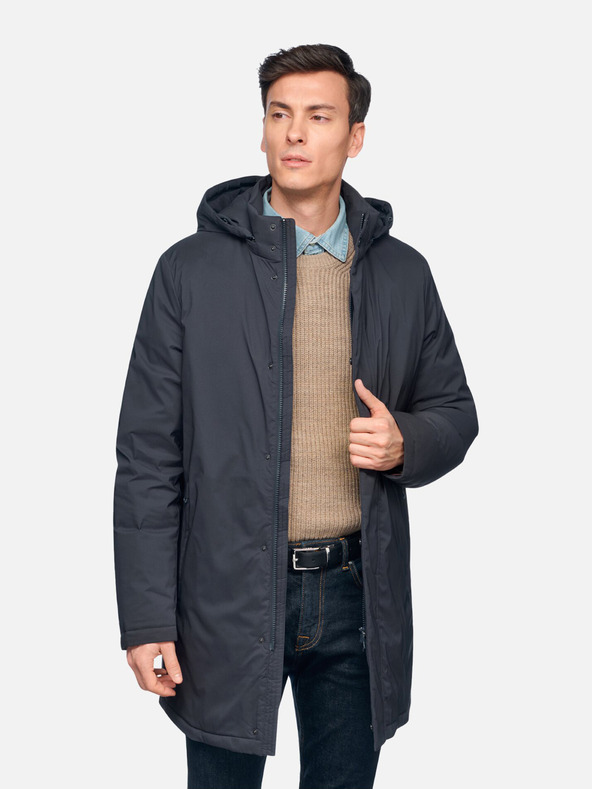 Geox Tmavě modrá pánská prešívaná bunda Geox Aurelio