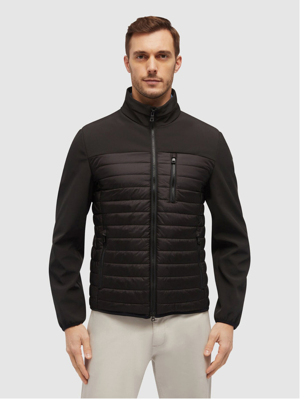 Geox Čierna pánska bunda Geox Sapienza