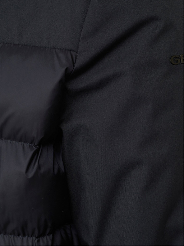 Geox Čierna pánská prešívaná bunda Geox Sapienza