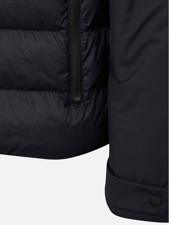 Geox Čierna pánská prešívaná bunda Geox Sapienza