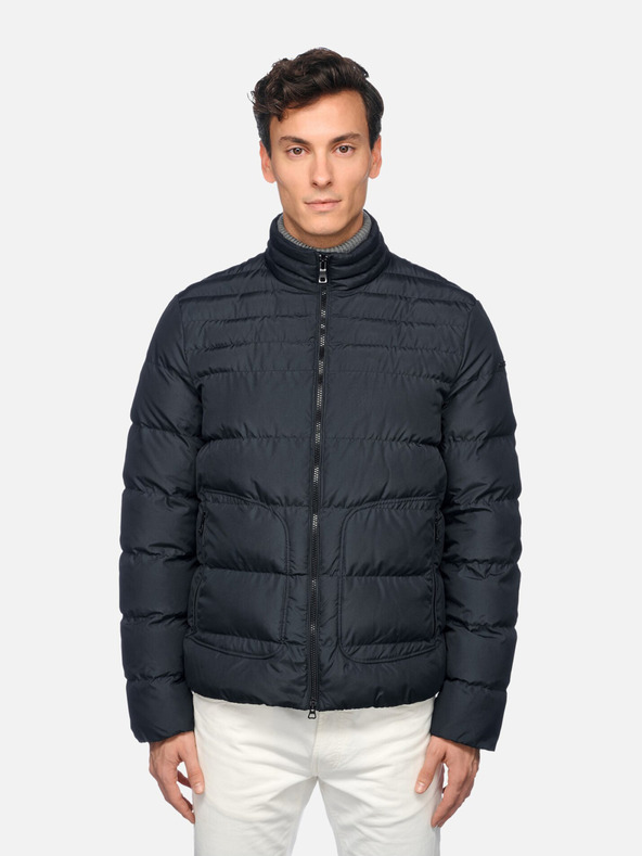 Geox Tmavomodrá pánska bunda Geox Magnete