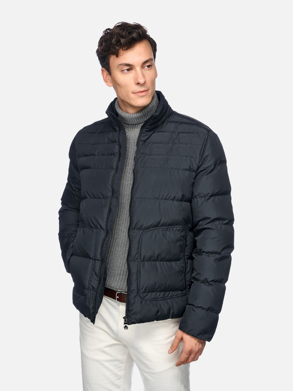 Geox Tmavomodrá pánska bunda Geox Magnete