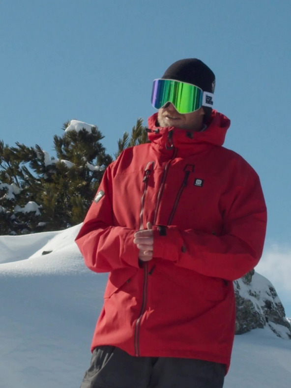 Horsefeathers Bunda Halen II - plameňovo červená veľkosť L HORSEFEATHERS