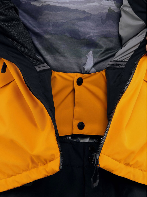 Horsefeathers Nezateplená bunda Halen II - čierna/žiarivo žltá veľkosť L HORSEFEATHERS