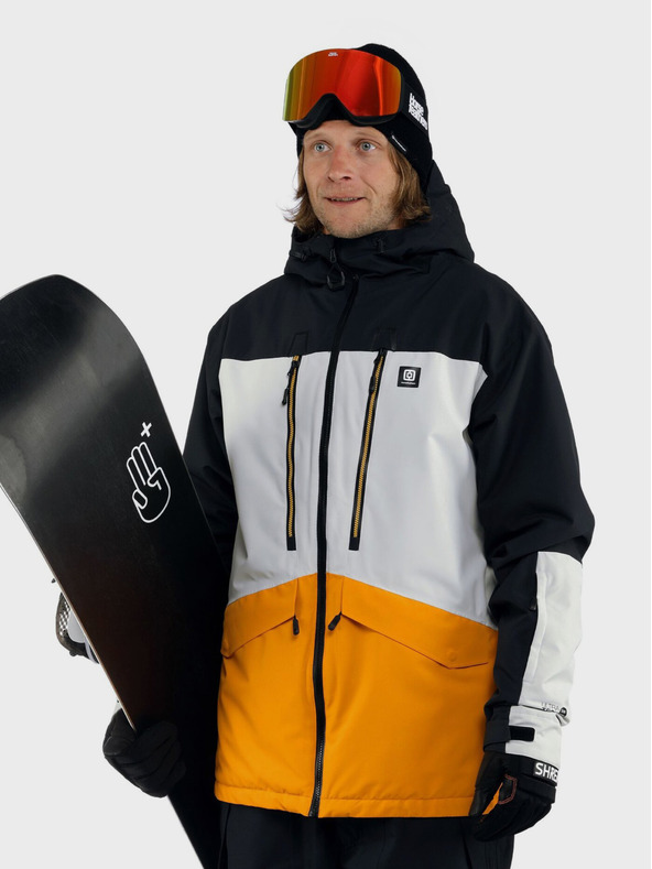 Horsefeathers Nezateplená bunda Halen II - čierna/žiarivo žltá veľkosť L HORSEFEATHERS