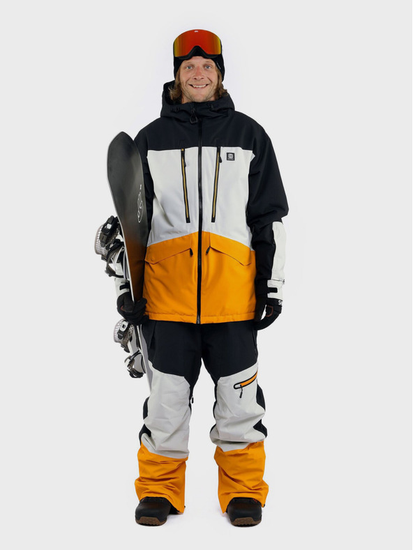 Horsefeathers Nezateplená bunda Halen II - čierna/žiarivo žltá veľkosť L HORSEFEATHERS