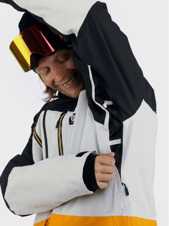 Horsefeathers Nezateplená bunda Halen II - čierna/žiarivo žltá veľkosť L HORSEFEATHERS