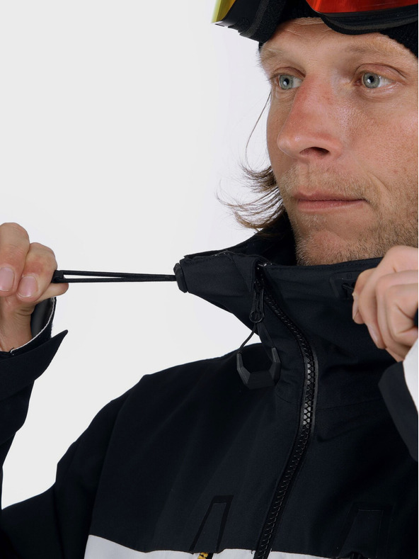 Horsefeathers Nezateplená bunda Halen II - čierna/žiarivo žltá veľkosť L HORSEFEATHERS