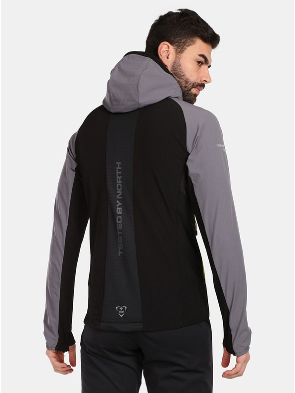 Kilpi Sivo-čierna pánska bežecká bunda Kilpi BALEO-M