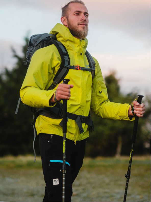 Kilpi Pánska hardshellová nepremokavá bunda Kilpi MAMBA-M Svetlozelená