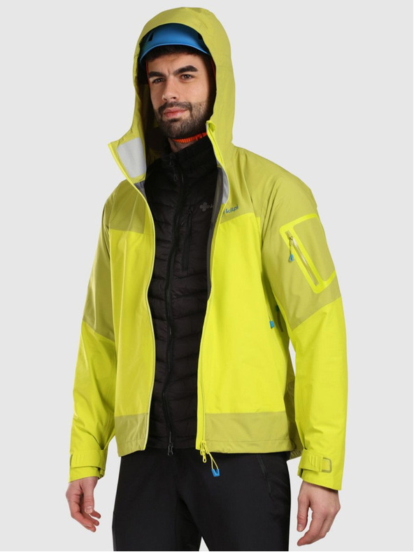 Kilpi Pánska hardshellová nepremokavá bunda Kilpi MAMBA-M Svetlozelená