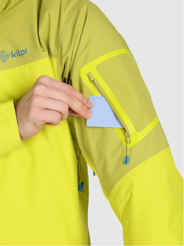 Kilpi Pánska hardshellová nepremokavá bunda Kilpi MAMBA-M Svetlozelená