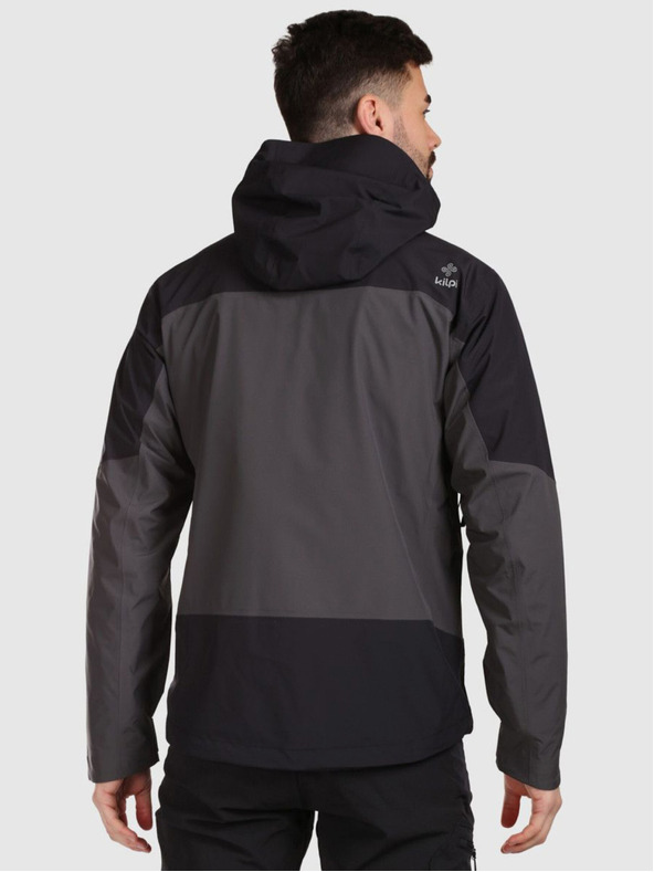 Kilpi Pánska hardshellová nepremokavá bunda Kilpi MAMBA-M Tmavosivá