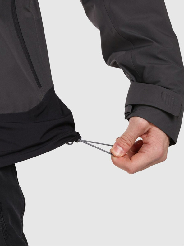 Kilpi Pánska hardshellová nepremokavá bunda Kilpi MAMBA-M Tmavosivá