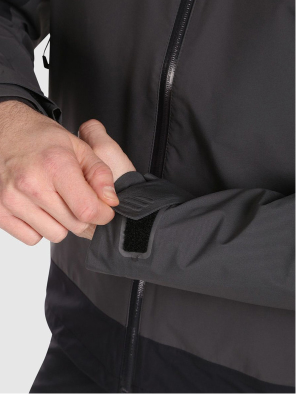 Kilpi Pánska hardshellová nepremokavá bunda Kilpi MAMBA-M Tmavosivá