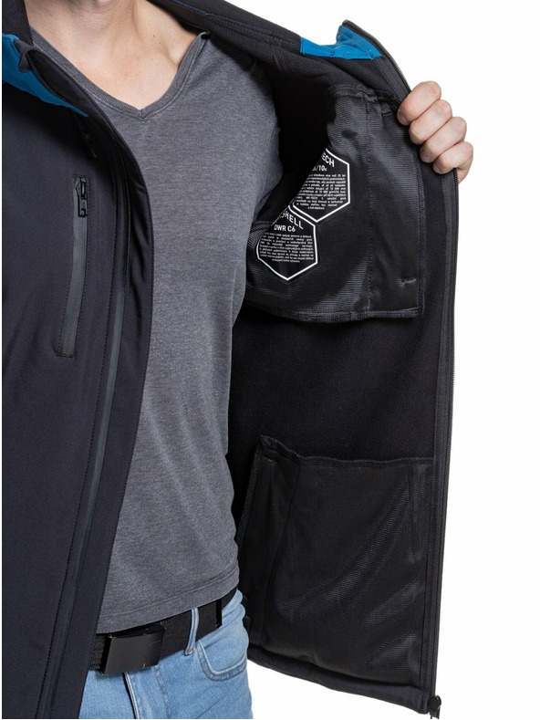 Meatfly Meatfly pánska softshell bunda Rasmussen Forest Green/Black | Čierna | Veľkosť