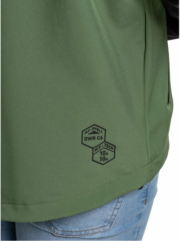 Meatfly Meatfly pánska softshell bunda Rasmussen Forest Green/Black | Čierna | Veľkosť