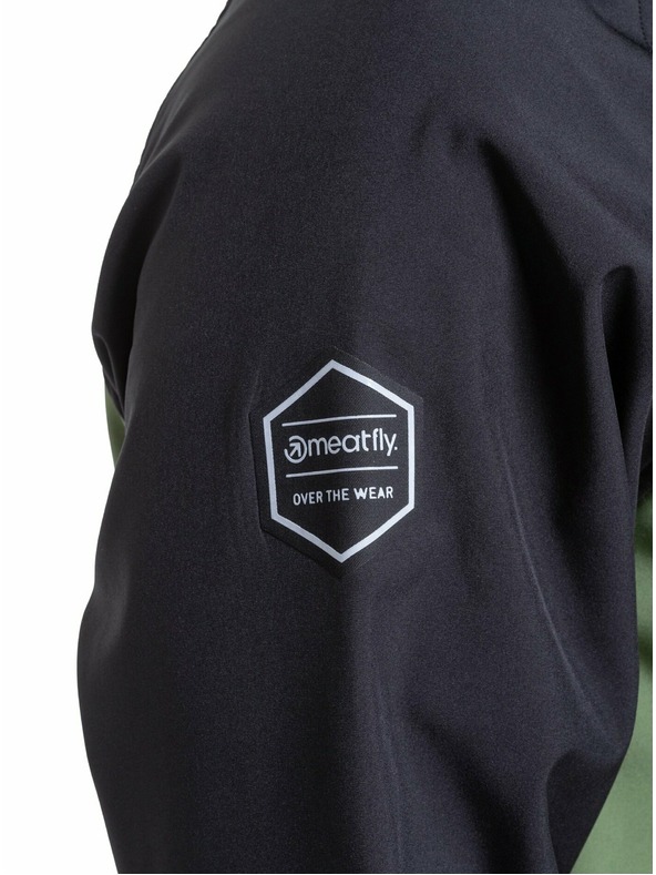 Meatfly Meatfly pánska softshell bunda Rasmussen Forest Green/Black | Čierna | Veľkosť