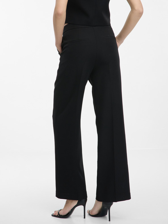 Orsay Čierne dámske široké nohavice ORSAY