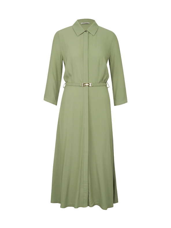 Orsay Kaki dámske košeľové midi šaty ORSAY