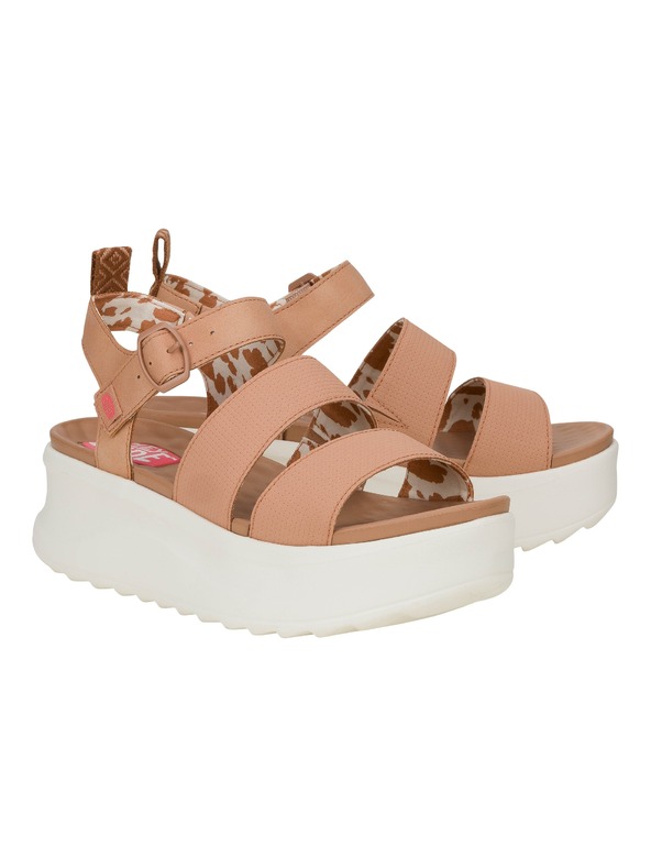 Hey Dude Dámske ružové sandále na platforme Hey Dude