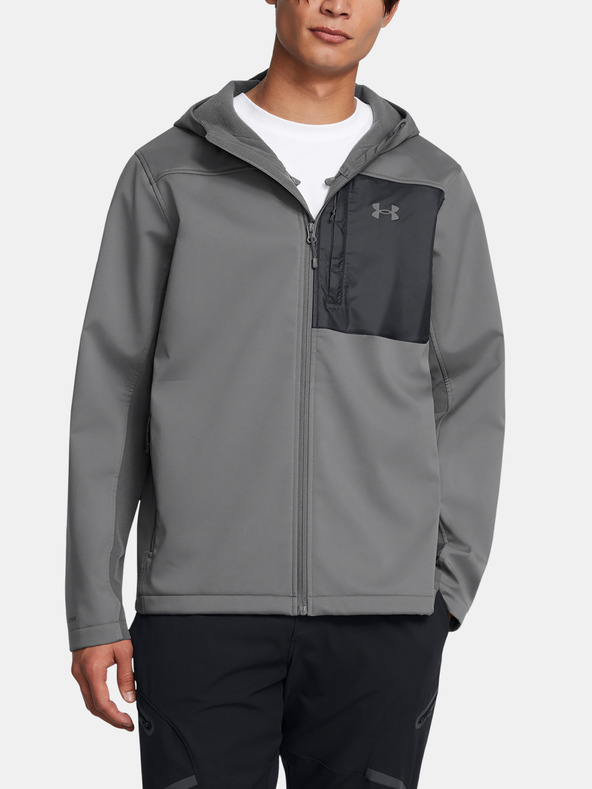 Under Armour Pánska bunda Under Armour SHIELD HOODED JACKET-GRY
