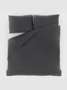 Kvalitex Francúzska mušelínová posteľná bielizeň 220x200, 70x90cm tmavosivá Kvalitex