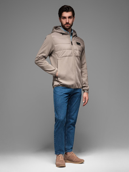 Ombre Clothing Pánska ľahká farebná športová bunda s fleecom Ombre Clothing