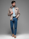 Ombre Clothing Pánska ľahká farebná športová bunda s fleecom Ombre Clothing