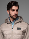 Ombre Clothing Pánska ľahká farebná športová bunda s fleecom Ombre Clothing