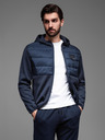 Ombre Clothing Pánska ľahká farebná športová bunda s fleecom Ombre Clothing