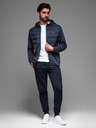 Ombre Clothing Pánska ľahká farebná športová bunda s fleecom Ombre Clothing