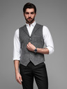 Ombre Clothing Pánska vesta z vlnenej zmesi s kockovanými chlopňami Ombre Clothing