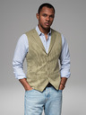 Ombre Clothing Pánska štruktúrovaná pletená vesta na mieru s chlopňami Ombre Clothing