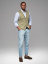Ombre Clothing Pánska štruktúrovaná pletená vesta na mieru s chlopňami Ombre Clothing