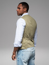 Ombre Clothing Pánska štruktúrovaná pletená vesta na mieru s chlopňami Ombre Clothing