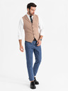 Ombre Clothing Priľnavá elegantná pánska vesta s elastanom a chlopňami Ombre Clothing