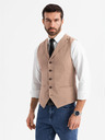 Ombre Clothing Priľnavá elegantná pánska vesta s elastanom a chlopňami Ombre Clothing