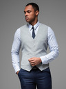 Ombre Clothing Pánska štruktúrovaná vesta na mieru s vreckami Ombre Clothing