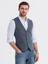 Ombre Clothing Elegantná pánska štruktúrovaná pletená vesta na mieru Ombre Clothing