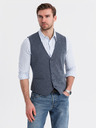 Ombre Clothing Elegantná pánska štruktúrovaná pletená vesta na mieru Ombre Clothing