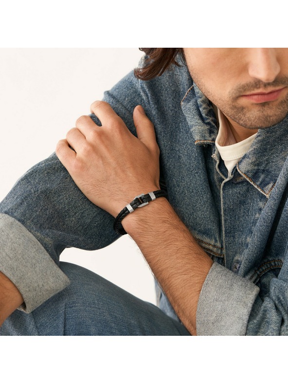 Fossil Pánsky kožený náramok Fossil