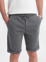 Ombre Clothing Pánske štruktúrované pletené kraťasy s elastickým pásom Ombre Clothing