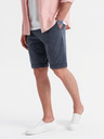 Ombre Clothing Pánske štruktúrované pletené šortky s pružným pásom Ombre Clothing