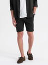 Ombre Clothing Pánske pletené šortky so zahrnutými nohavicami Ombre Clothing