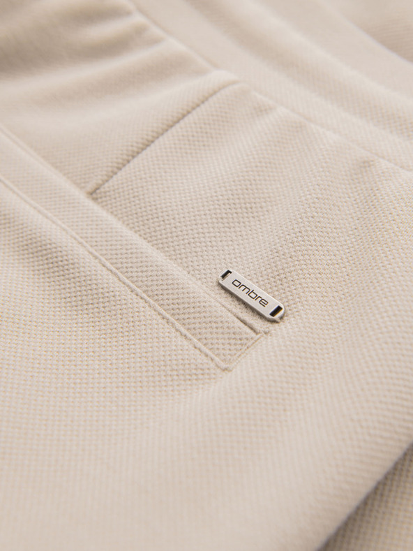 Ombre Clothing Pánske pletené šortky so zahrnutými nohavicami Ombre Clothing