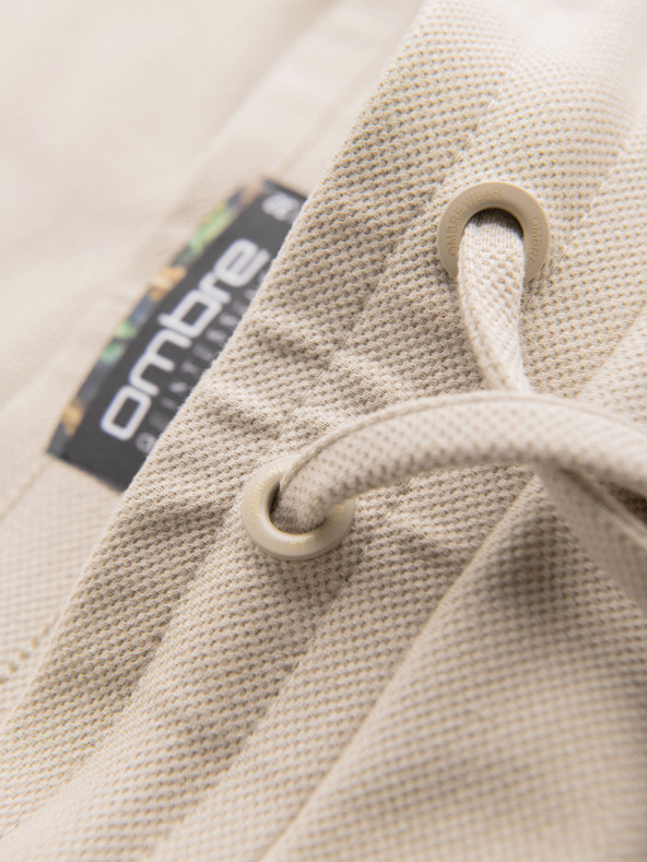 Ombre Clothing Pánske pletené šortky so zahrnutými nohavicami Ombre Clothing