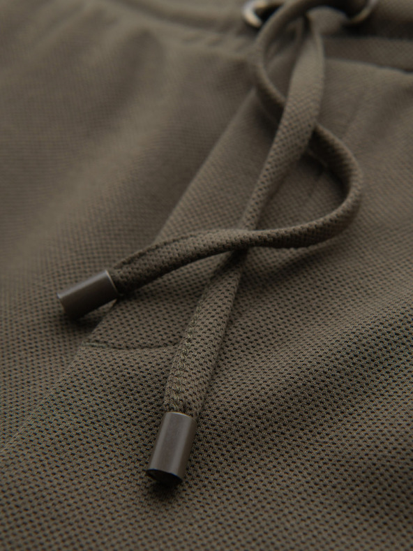 Ombre Clothing Pánske pletené šortky so zahrnutými nohavicami Ombre Clothing