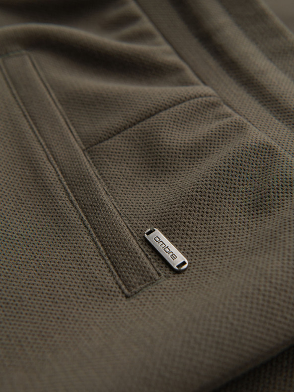 Ombre Clothing Pánske pletené šortky so zahrnutými nohavicami Ombre Clothing